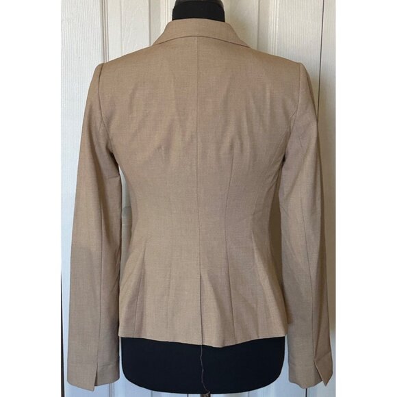 Women's The Limited Collection Beige Blazer Jacket Polyester Rayon Blend Size 2 - Picture 2 of 16